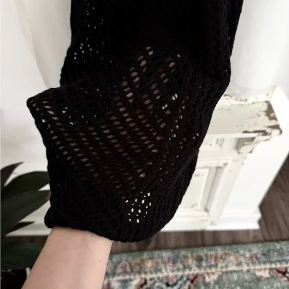 NWT Spiritual Gangster Kinsley Crotchet Black Dress Size Small